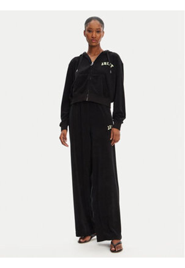 Juicy Couture Spodnie dresowe Regan JCWBJ125335 Czarny Wide Leg. Kolor: czarny. Materiał: bawełna