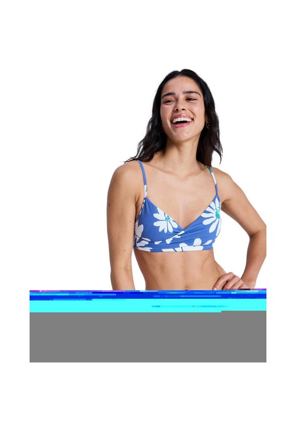 Roxy - Stanik bikini typu bralette dla Kobiety PRINTED ESSENTIALS Niebieski. Kolor: niebieski. Materiał: poliester, elastan, tkanina