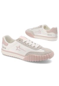 Big-Star - Różowe Trampki Big Star Sportowe Obuwie Damskie. Okazja: na co dzień. Kolor: szary. Materiał: materiał. Styl: sportowy #4