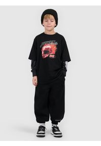 4f - 4F T-shirt loose z nadrukiem chłopięcy - czarny 122/128 (6-8 lat). Okazja: na co dzień, na uczelnię. Kolor: czarny. Materiał: bawełna, materiał. Wzór: nadruk. Sezon: lato. Styl: casual #2