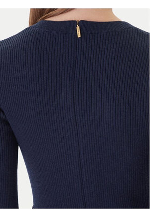 MICHAEL Michael Kors Sukienka dzianinowa MF5835G4VR Granatowy Slim Fit. Kolor: niebieski. Materiał: wełna