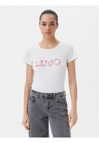 Liu Jo Beachwear T-Shirt VA5154 JS003 Biały Regular Fit. Kolor: biały. Materiał: bawełna