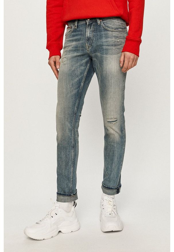 Tommy Jeans Jeansy męskie. Kolor: niebieski