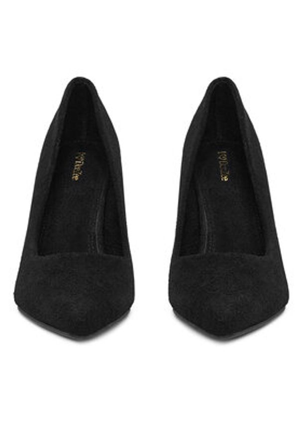 DeeZee Szpilki KX2306213 Czarny. Kolor: czarny. Materiał: skóra, zamsz. Obcas: na szpilce