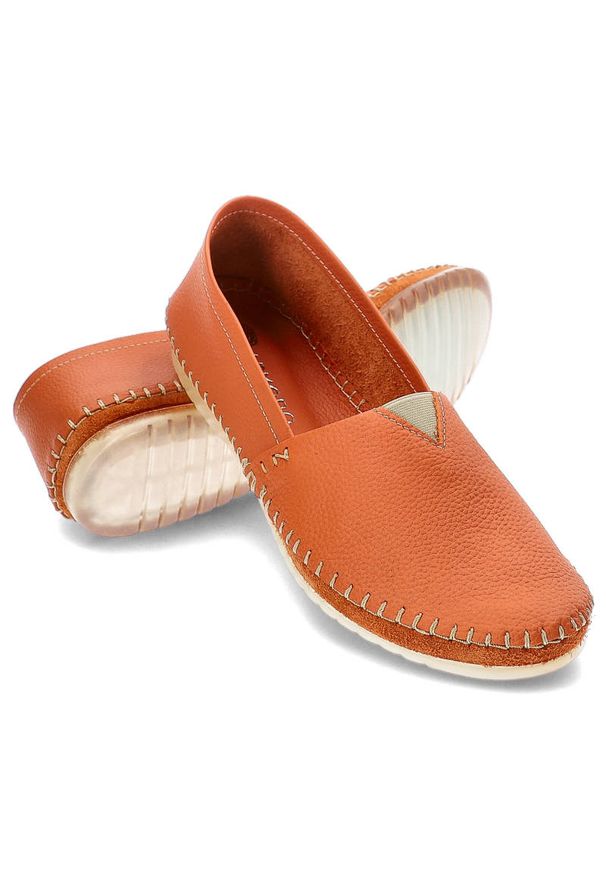 Pomarańczowe Półbuty Armodo Skórzane Wygodne Buty. Okazja: na co dzień. Kolor: pomarańczowy. Materiał: skóra. Szerokość cholewki: normalna. Styl: casual