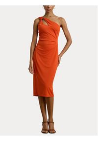 Lauren Ralph Lauren - LAUREN RALPH LAUREN Sukienka koktajlowa 253903046003 Pomarańczowy Slim Fit. Kolor: pomarańczowy. Materiał: syntetyk. Styl: wizytowy #5