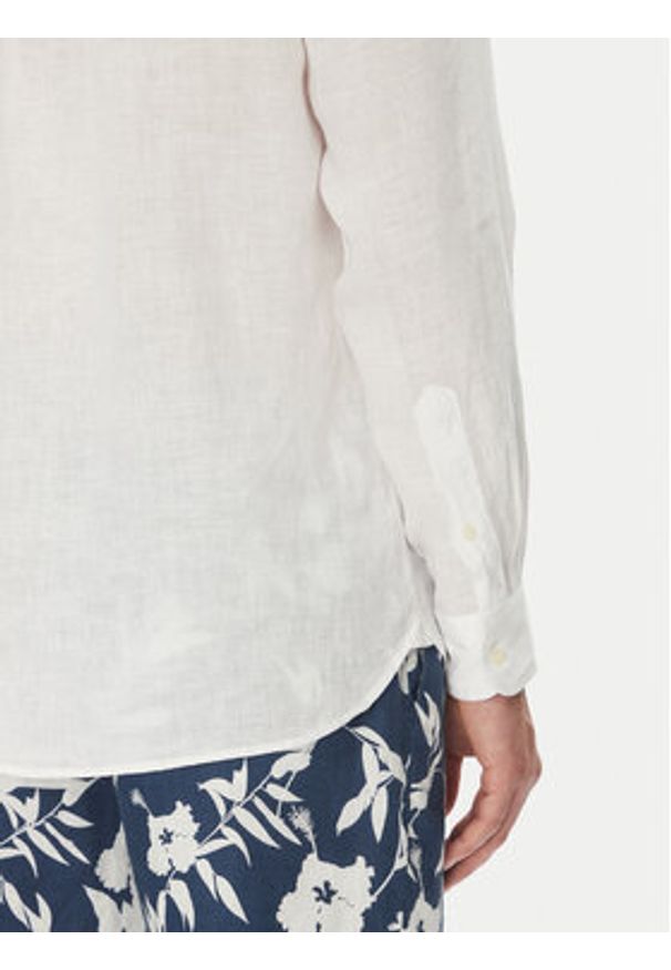 TOMMY HILFIGER - Tommy Hilfiger Koszula MW0MW39271 Biały Regular Fit. Kolor: biały. Materiał: len