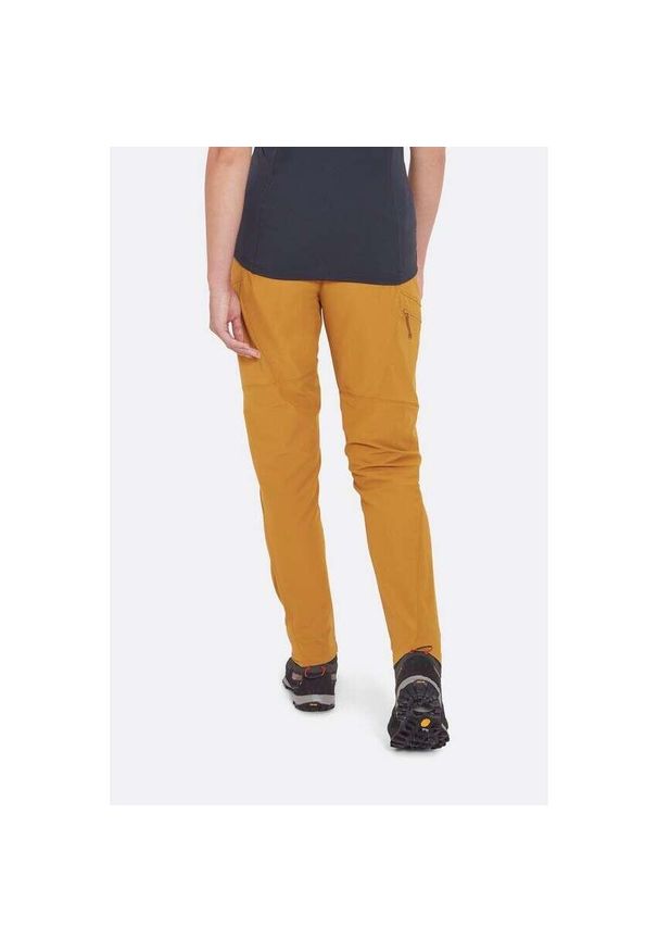 Spodnie softshellowe damskie Rab Women's Incline Light Pants. Kolor: żółty. Sport: turystyka piesza