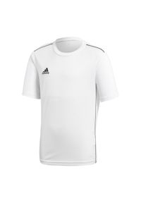 Adidas - Koszulka dziecięca Piłkarska adidas Core 18. Kolor: czarny, biały, wielokolorowy. Materiał: jersey. Sport: piłka nożna