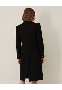 Marella - MARELLA - Czarny dwurzędowy płaszcz Nono. Kolor: czarny. Materiał: wełna, jersey, nylon. Długość rękawa: długi rękaw. Długość: długie. Styl: klasyczny #6