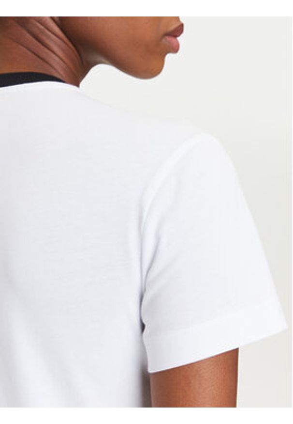 Karl Lagerfeld Jeans T-Shirt A3W17051 Biały Slim Fit. Kolor: biały. Materiał: bawełna