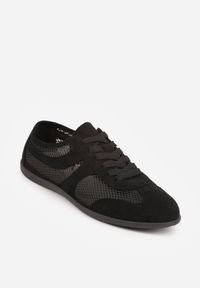 Renee - Czarne Siateczkowe Sneakersy w Stylu Tenisówek Adranella. Okazja: na co dzień. Kolor: czarny. Sezon: lato #5