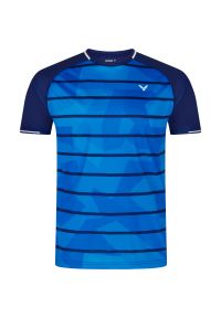 Koszulka do tenisa dla dorosłych Victor T-33103 B. Kolor: czarny, wielokolorowy, niebieski. Sport: tenis