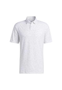 Koszulka polo do golfa męska Adidas Go-To Camo-Print. Typ kołnierza: golf, polo. Kolor: biały. Wzór: nadruk