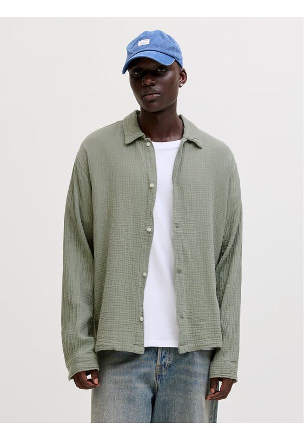 Jack & Jones Koszula Nantucket 12291804 Zielony Relaxed Fit. Kolor: zielony. Materiał: wiskoza