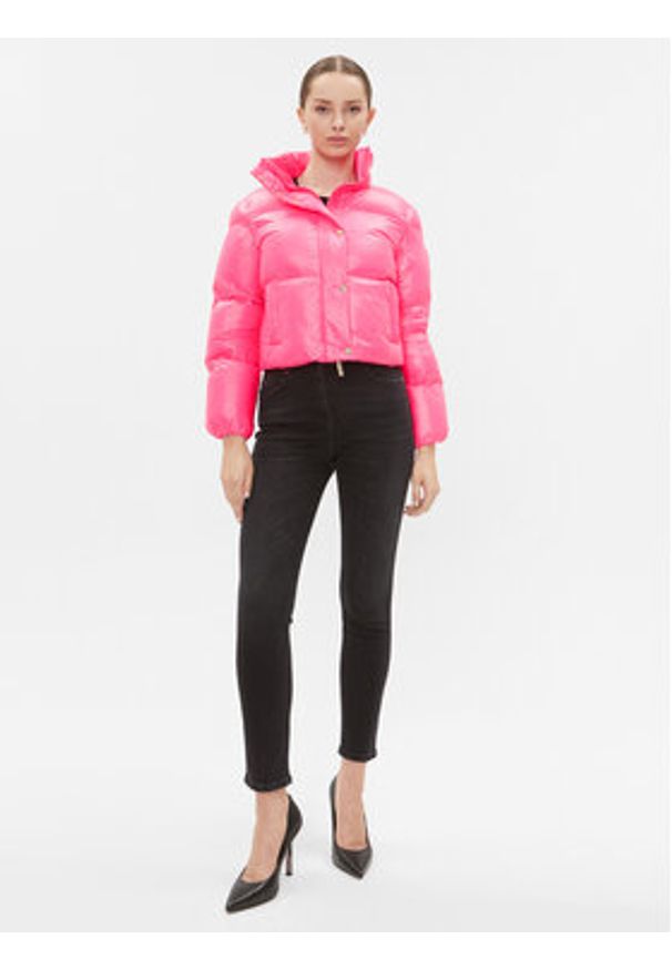 Elisabetta Franchi Kurtka przejściowa PI-55D-36E2-V490 Różowy Cropped Fit. Kolor: różowy. Materiał: syntetyk