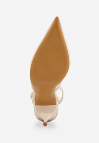 Born2be - Beżowe Siateczkowe Szpilki VICES Ozdobione Kwiatami i Perełkami Nikmanas. Zapięcie: sprzączka. Kolor: beżowy. Materiał: koronka. Wzór: kwiaty, aplikacja. Obcas: na szpilce. Styl: wizytowy, klasyczny, elegancki #3