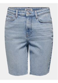only - ONLY Szorty jeansowe Emily 15311259 Niebieski Straight Fit. Kolor: niebieski. Materiał: bawełna #3