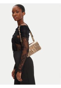 Pinko - PINKO Torebka Love One Mini Dc PE 25 PLTT 100074 A26X Złoty. Kolor: złoty. Materiał: skórzane
