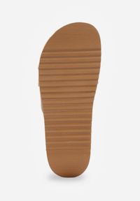 Renee - Beżowe Klapki VICES z Geometryczną Cholewką Lorazeiros. Okazja: na co dzień. Kolor: beżowy. Materiał: jeans. Wzór: geometria. Sezon: lato. Obcas: na płaskiej podeszwie. Styl: casual #8