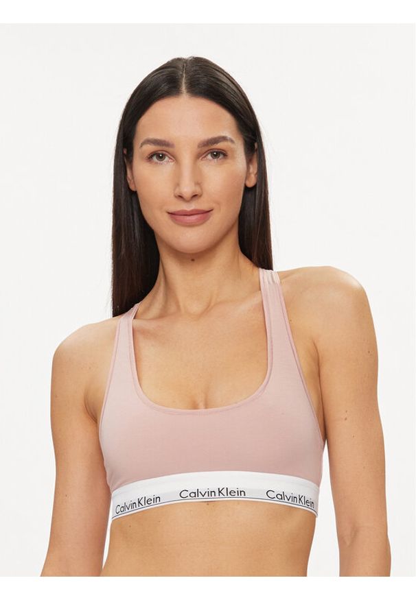 Calvin Klein Underwear Biustonosz top 0000F3785E Różowy. Kolor: różowy. Materiał: bawełna