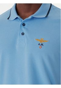 Aeronautica Militare Polo 261PO1308UP00082 Niebieski Regular Fit. Typ kołnierza: polo. Kolor: niebieski. Materiał: bawełna #4