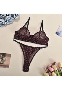 Intica - Komplet bielizny z serduszkami z delikatnego materiału Joan. Kolor: niebieski. Materiał: materiał #11