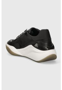 Calvin Klein sneakersy CLOUD WEDGE LACE UP kolor czarny HW0HW01647. Nosek buta: okrągły. Kolor: czarny. Materiał: guma #3