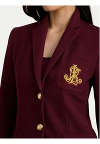 Lauren Ralph Lauren - LAUREN RALPH LAUREN Marynarka 200797305029 Bordowy Slim Fit. Kolor: czerwony. Materiał: bawełna #6