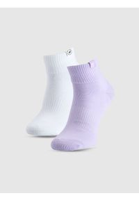 4f - 4F Skarpetki casual za kostkę (2-pack) dziewczęce - multikolor 35-37. Kolor: wielokolorowy. Materiał: włókno, materiał, poliamid, bawełna