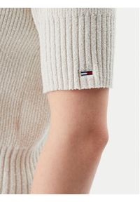 Tommy Jeans Sweter DW0DW20380 Beżowy Regular Fit. Kolor: beżowy. Materiał: syntetyk