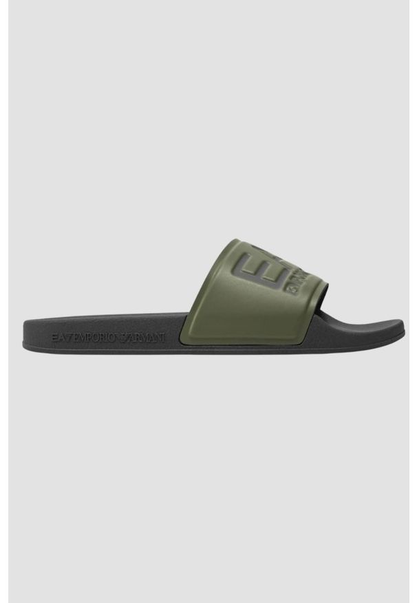 EA7 Emporio Armani - EA7 Zielone klapki Flip flops. Kolor: zielony