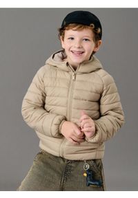 Sinsay - Pikowana kurtka z kapturem - beżowy. Typ kołnierza: kaptur. Kolor: beżowy #1