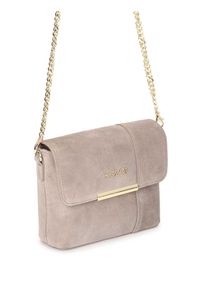 Kazar - Taupe torebka damska. Materiał: zamszowe. Rozmiar: małe. Styl: wizytowy, casual #3