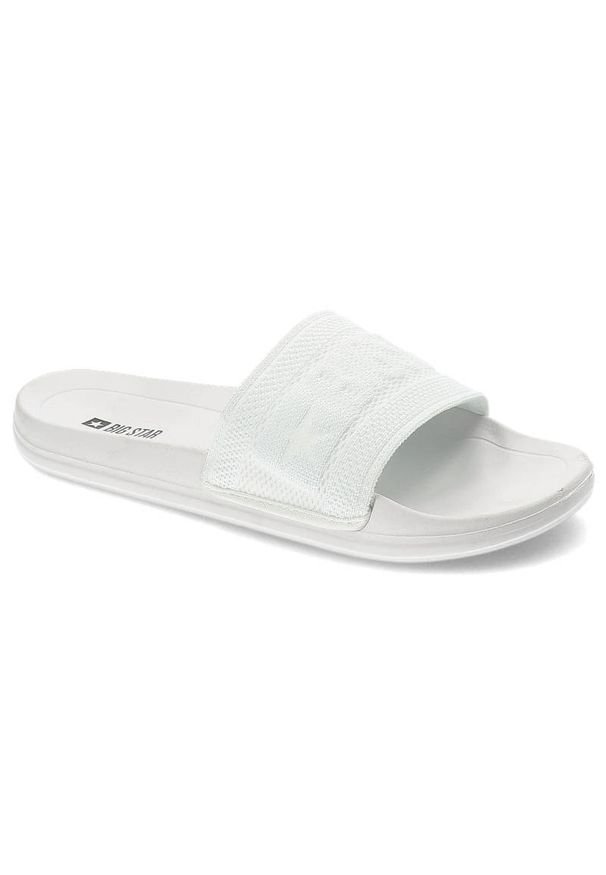 Big-Star - Białe Klapki Big Star Wodoodporne Buty Damskie. Okazja: na spacer, na plażę. Kolor: biały. Materiał: materiał. Sezon: lato. Styl: sportowy, elegancki