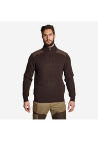 SOLOGNAC - Sweter męski Solognac 500. Materiał: bawełna, materiał, akryl, wełna