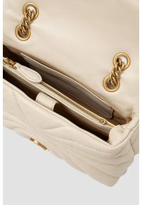 Pinko - PINKO Biała torebka Love Puff Mini CL. Kolor: biały. Materiał: skórzane, pikowane. Styl: elegancki #4