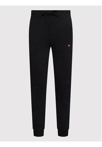 Napapijri Spodnie dresowe Malis NP0A4GBK Czarny Regular Fit. Kolor: czarny. Materiał: bawełna, dresówka
