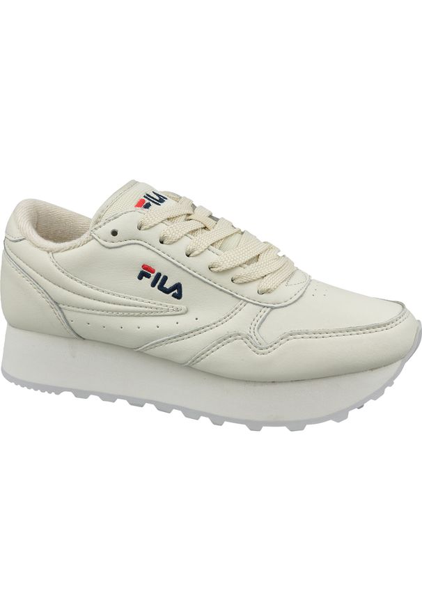 Fila Orbit Zeppa Low Wmn 1010311-00Y. Kolor: biały. Materiał: skóra. Szerokość cholewki: normalna