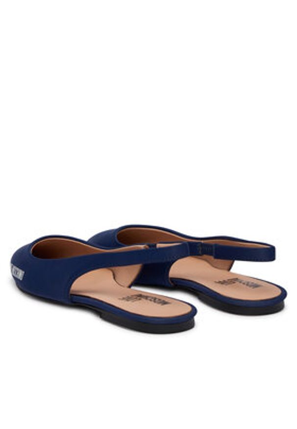 Love Moschino - LOVE MOSCHINO Baleriny JA11021G1OIM0750 Granatowy. Kolor: niebieski. Materiał: skóra