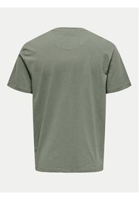 Only & Sons T-Shirt 22025286 Zielony Regular Fit. Kolor: zielony. Materiał: bawełna