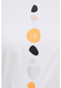 Armani Exchange T-shirt bawełniany 3LYT14.YJ5MZ kolor biały. Kolor: biały. Materiał: bawełna. Wzór: nadruk #2