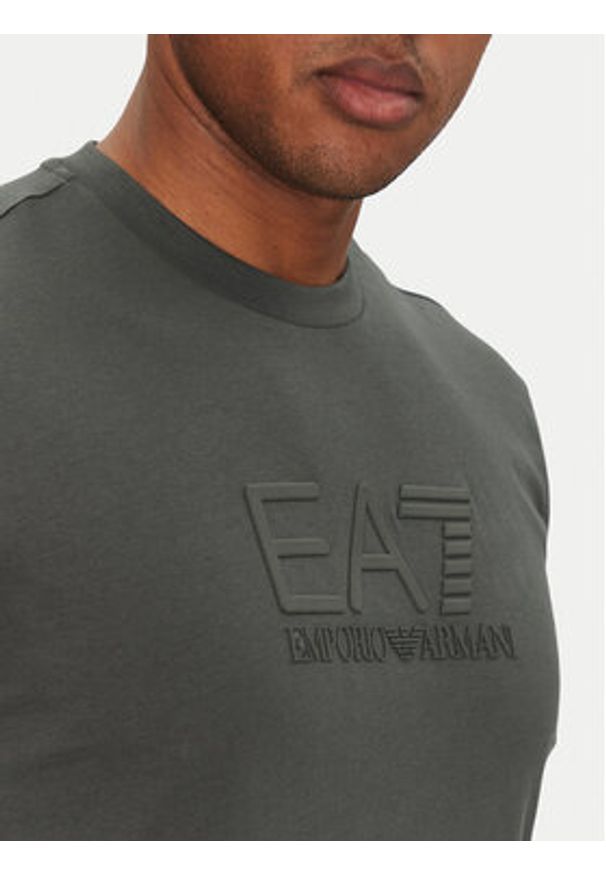 EA7 Emporio Armani T-Shirt 7M000224 AF10375 U8109 Granatowy Regular Fit. Kolor: niebieski. Materiał: bawełna