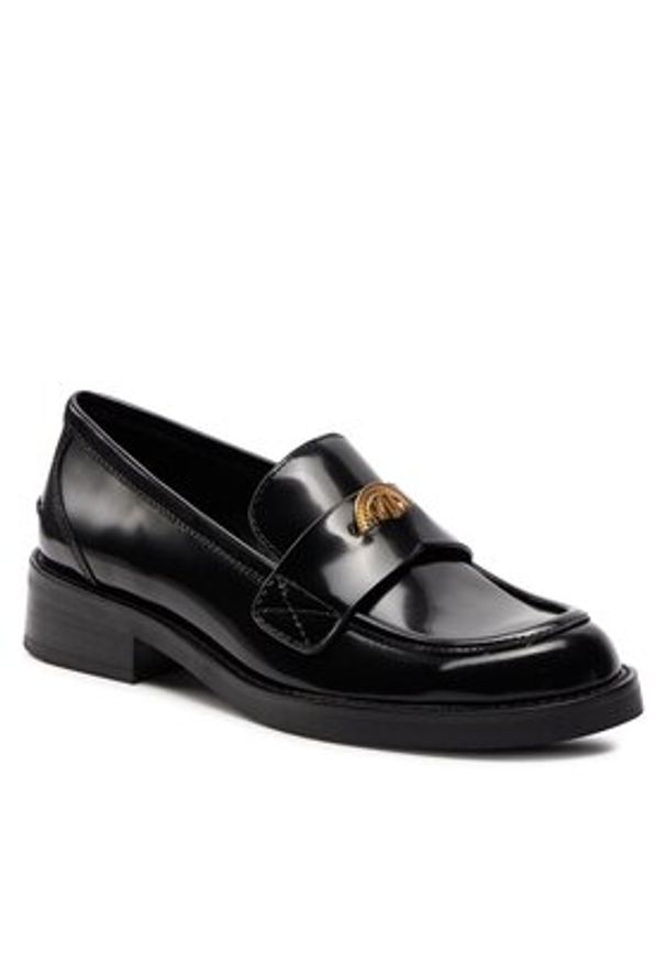 DKNY Lordsy Penny K1434520 Czarny. Kolor: czarny. Materiał: lakier, skóra
