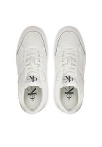 Calvin Klein Jeans Sneakersy Basket Cupsole Low Mix In Met YW0YW01387 Biały. Kolor: biały. Materiał: skóra