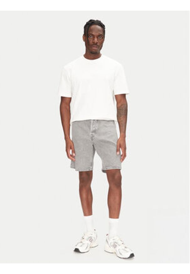 Jack & Jones Szorty jeansowe Tony 12269489 Szary Loose Fit. Kolor: szary. Materiał: bawełna