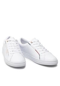 TOMMY HILFIGER - Tommy Hilfiger Sneakersy Signature Sneaker FW0FW06322 Biały. Kolor: biały. Materiał: skóra #4