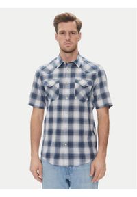 Wrangler Koszula Western 112362381 Niebieski Regular Fit. Kolor: niebieski. Materiał: bawełna