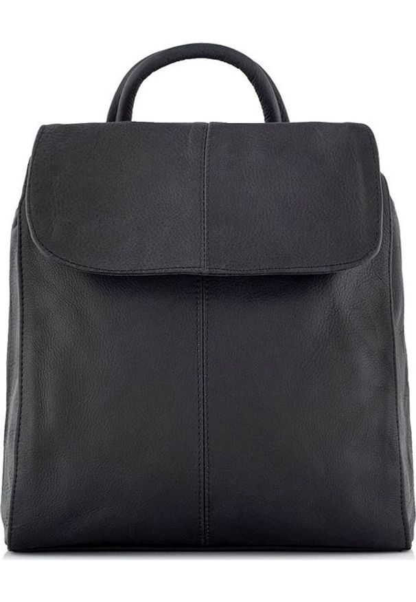 Belveder Plecaczek skórzany damski czarny Telimene 15. Kolor: czarny. Materiał: skóra