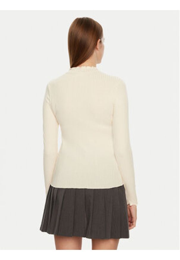 JDY Bluzka Fransiska 15228065 Écru Slim Fit. Materiał: wiskoza